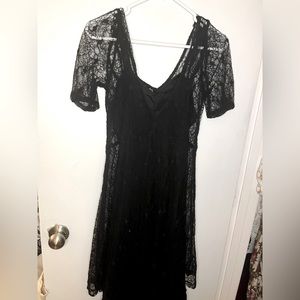 Vintage mesh dress and slip
